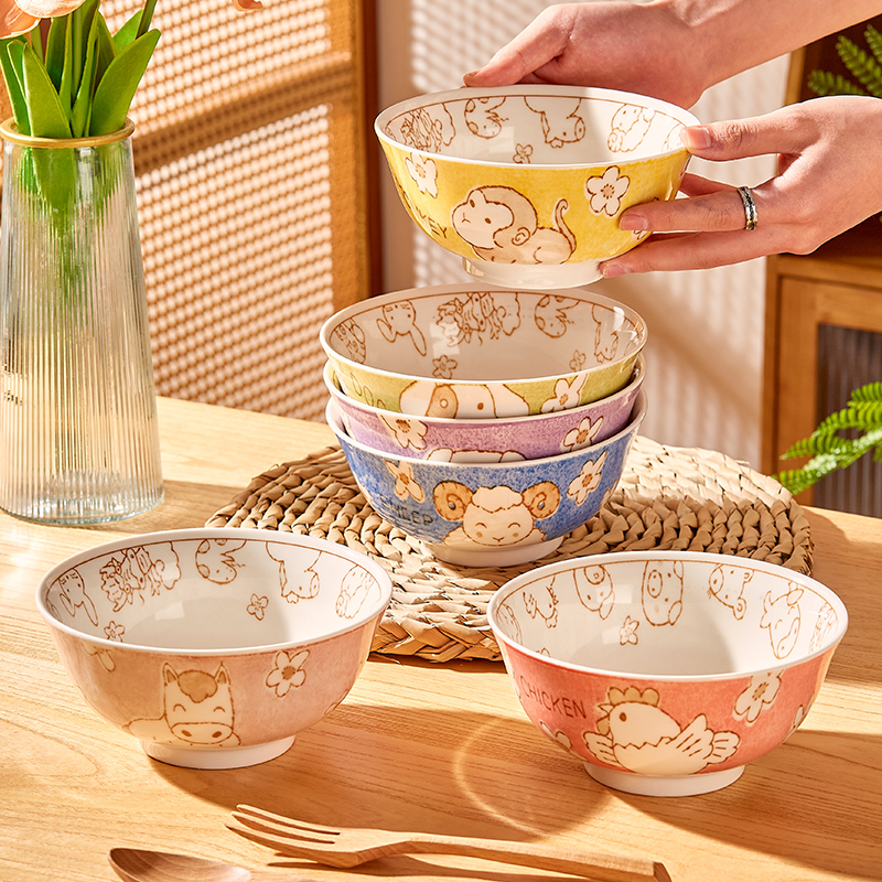 家用6英寸釉下彩单个大号陶瓷碗