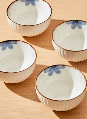 日式家用2025新款釉下彩陶瓷饭碗小碗5寸6寸面碗个人专用碗盘餐具