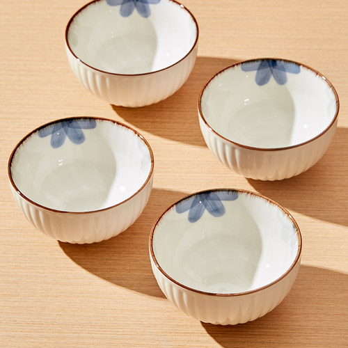 日式家用釉下彩陶瓷饭碗面碗餐具