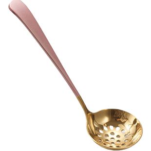 宴客轻奢网红汤勺子家用大号盛汤调羹长柄火锅漏勺304不锈钢ins风