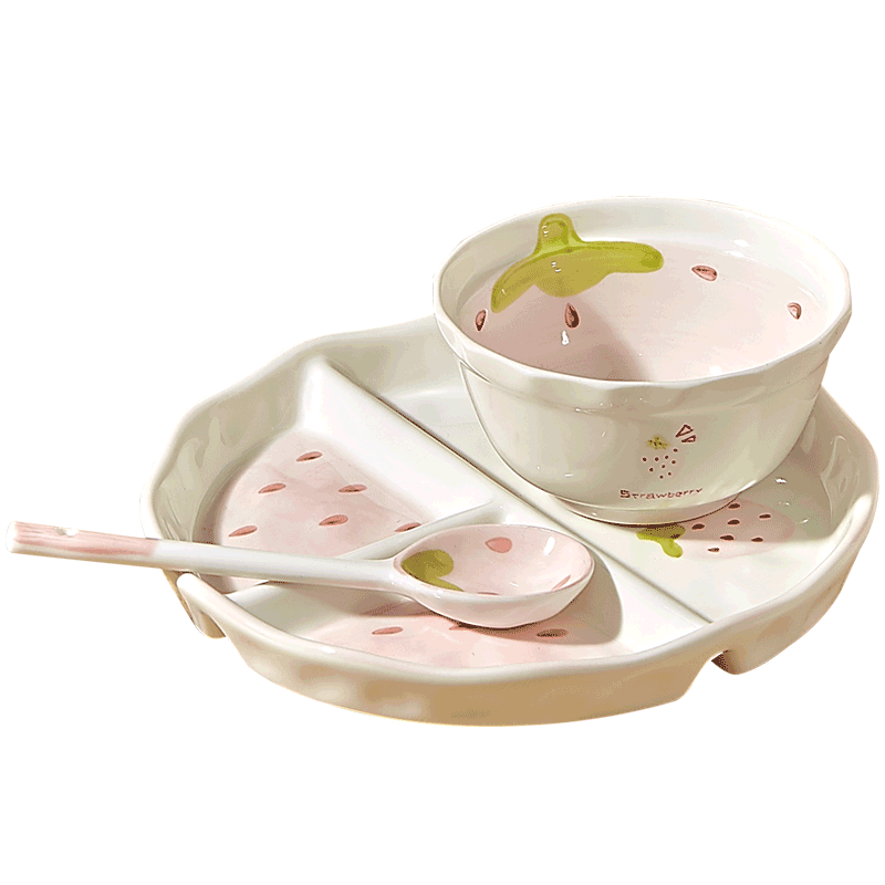 陶瓷高颜值早餐盘分格盘一人食