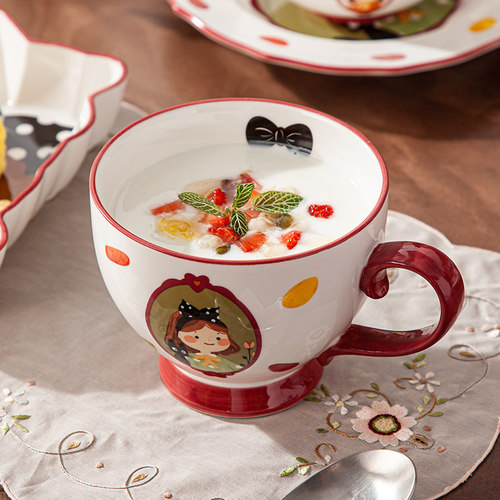女孩可爱陶瓷马克杯大容量家用