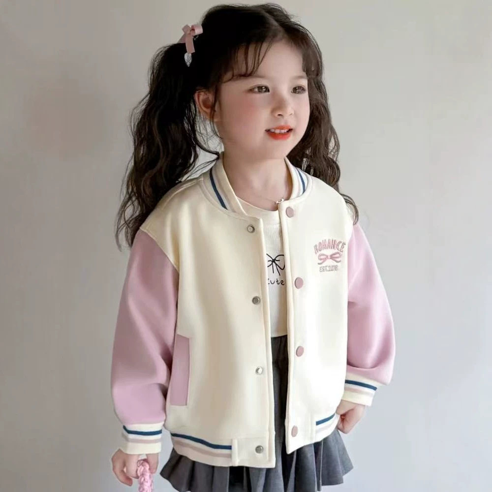 2026春秋女童洋气棒球服外套