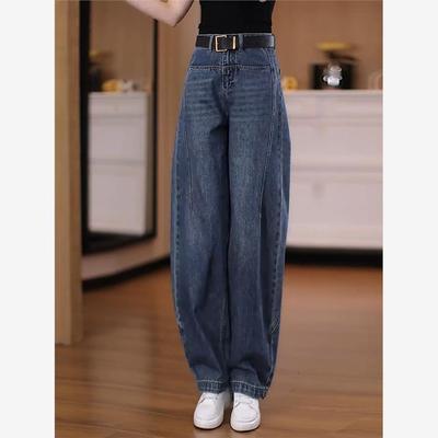 怀旧覆古牛仔裤女春秋季2