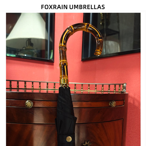 经典复古 轻奢竹弯柄 高级绅士伞