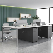 捷奥办公桌屏风现代简约职员办公位四人位组合F88系列设计办公室