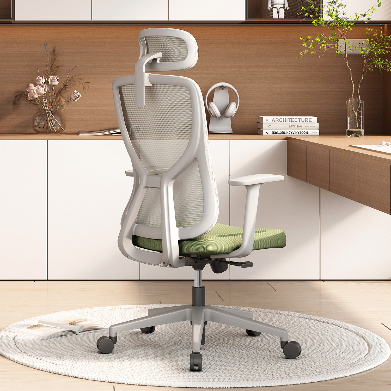 捷奥人体工学舒适久坐电脑椅办公椅透气靠背简约护腰员工椅职员椅