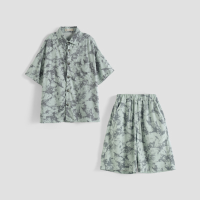 【呼呼专享】男生女生男大童时尚休闲短袖套装NSSAJ24005*