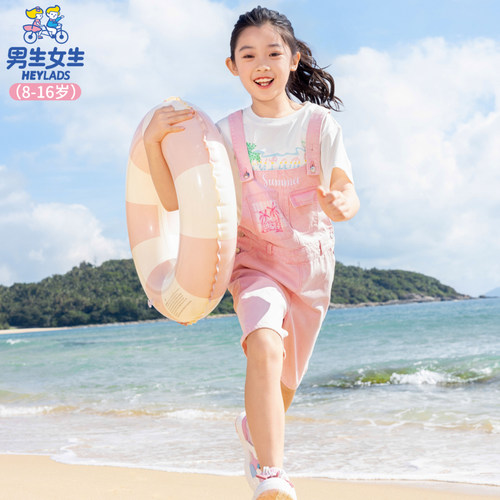 【栗子专享】男生女生女大童活力夏日背带裤NPBAJ24515*