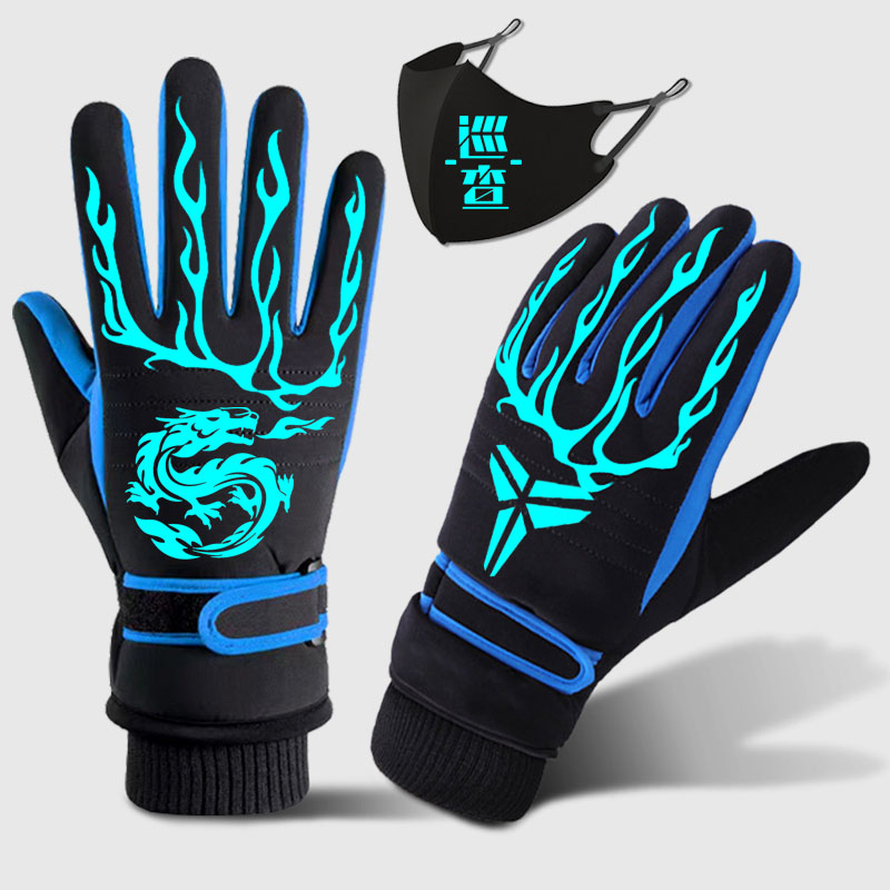 加厚手套荧光发光送孩子礼物