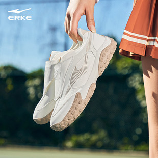 鸿星尔克蜂刺运动鞋秋冬新款女鞋休闲鞋软底老爹鞋一脚蹬德训鞋子