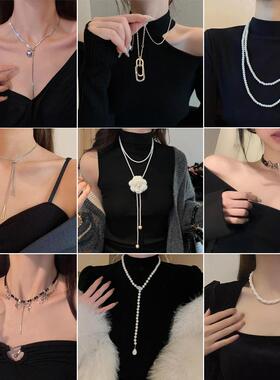 巴洛克缠绕珍珠项链女轻奢小众高级设计感锁骨链秋冬百搭气质颈链