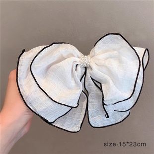 发卡头饰 后脑勺气质顶夹2025新款 浪漫晚风 白色蝴蝶结发夹女夏季