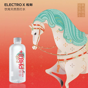 ELECTRO 20瓶 X粒刻天然苏打水PH8.8弱碱性整箱580ml