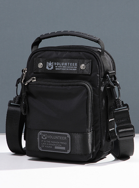 小斜挎包男单肩包多功能男包小包包男休闲帆布包男士牛津布手机包