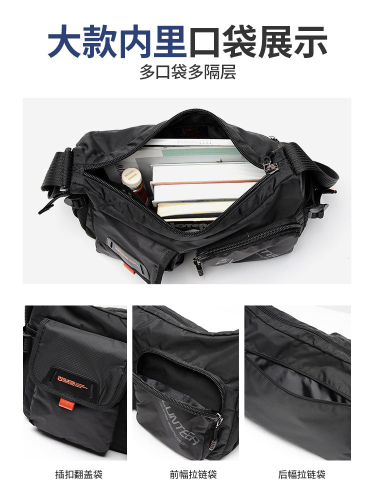 VALANDIER 남성용 크로스 바디 백 캐주얼 휴대용 옥스포드 천 배낭 남성용 통근 가방 남성용 신상품 패션 숄더백