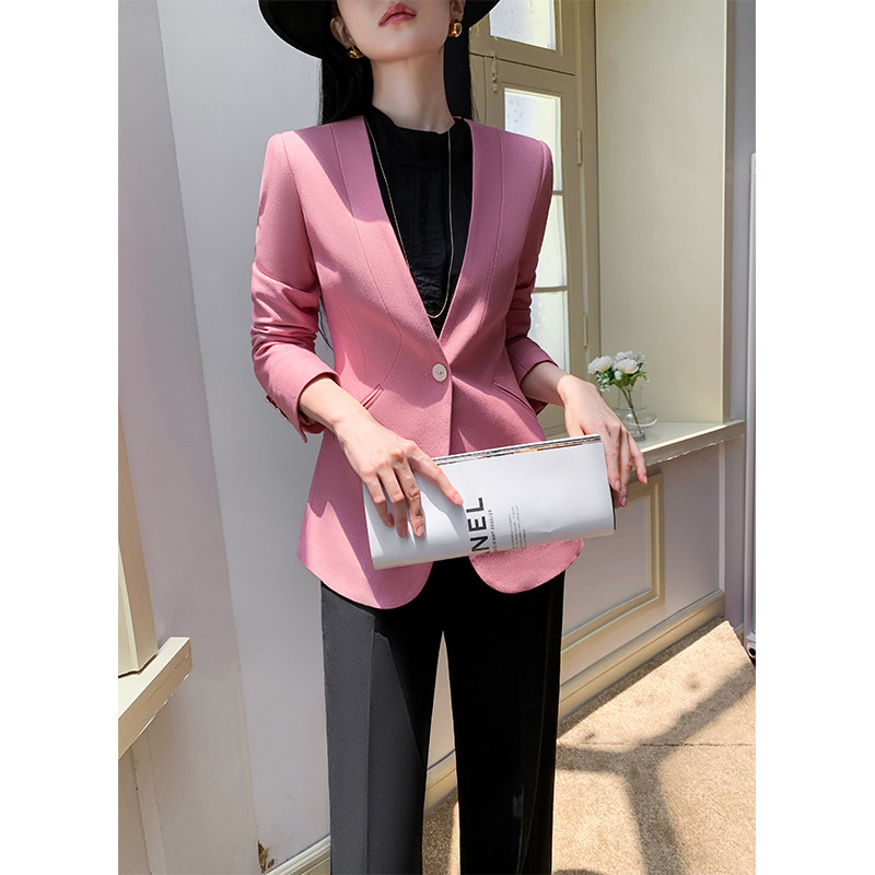 高级感炸街秋冬西装套装女阔腿裤高端正装休闲免烫时尚职业装西服