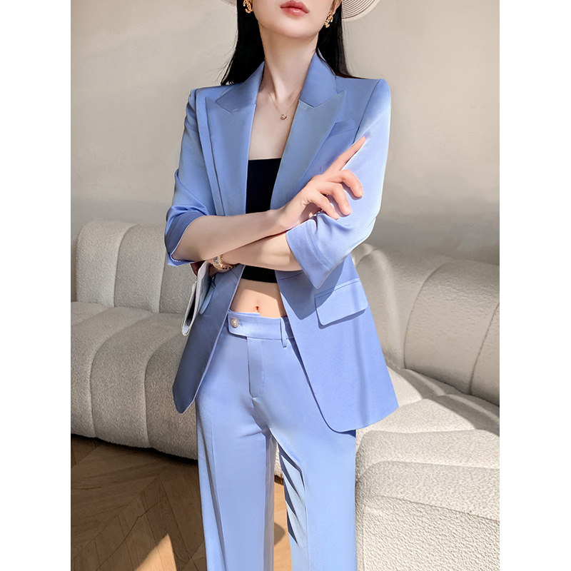 时尚西装套显瘦显气质2026夏高端大牌女装OL通勤英伦休闲西服套装