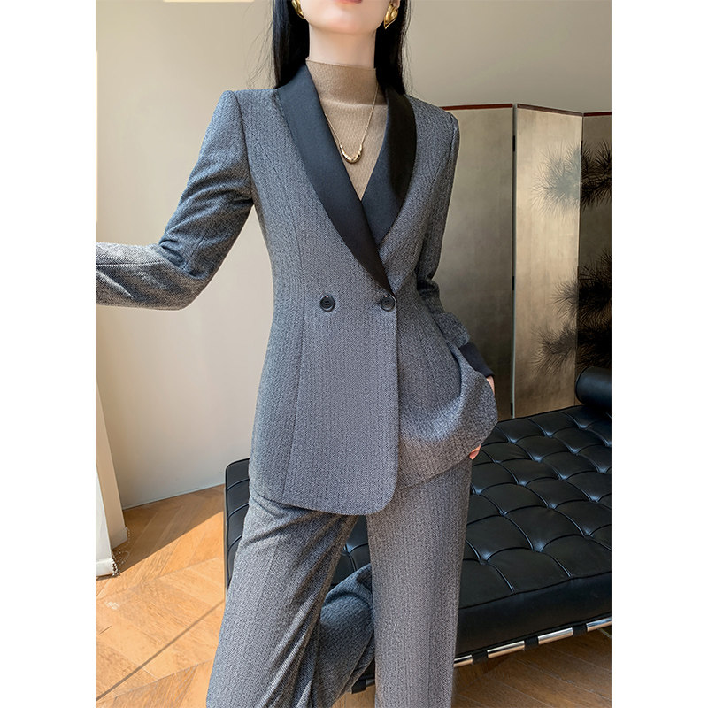 2026新款西装套装女秋冬季厚款时尚洋气气质小个子两件套西服正装
