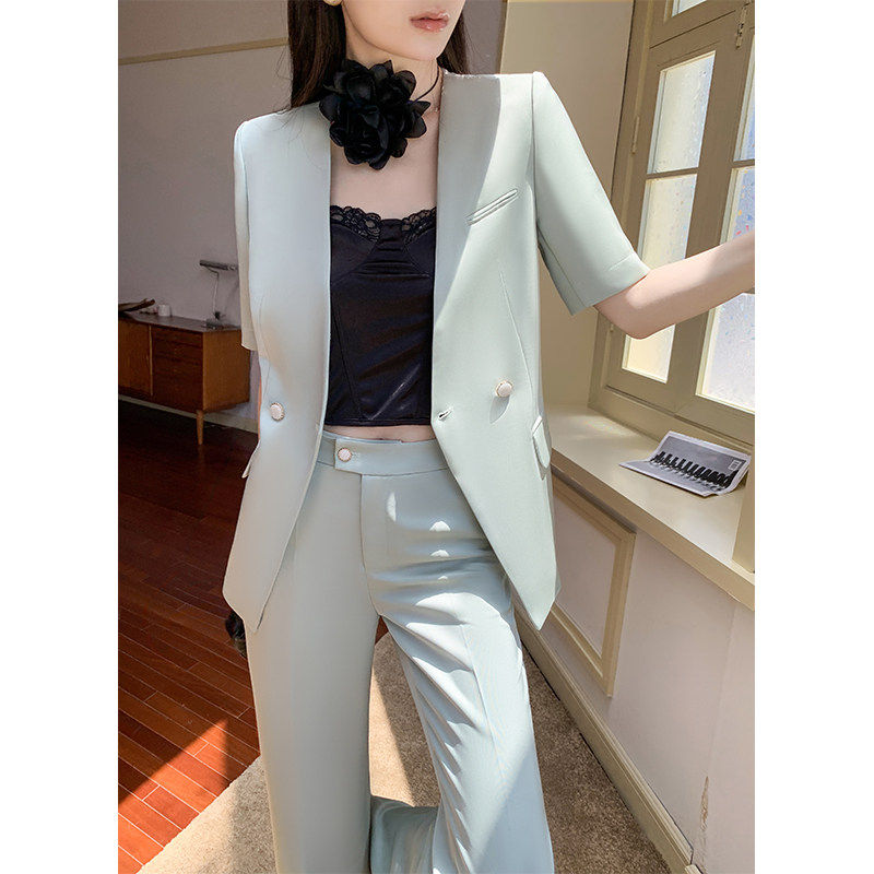 2026新款西装套装御姐范夏季薄款高端正装气质女神范短袖休闲西服