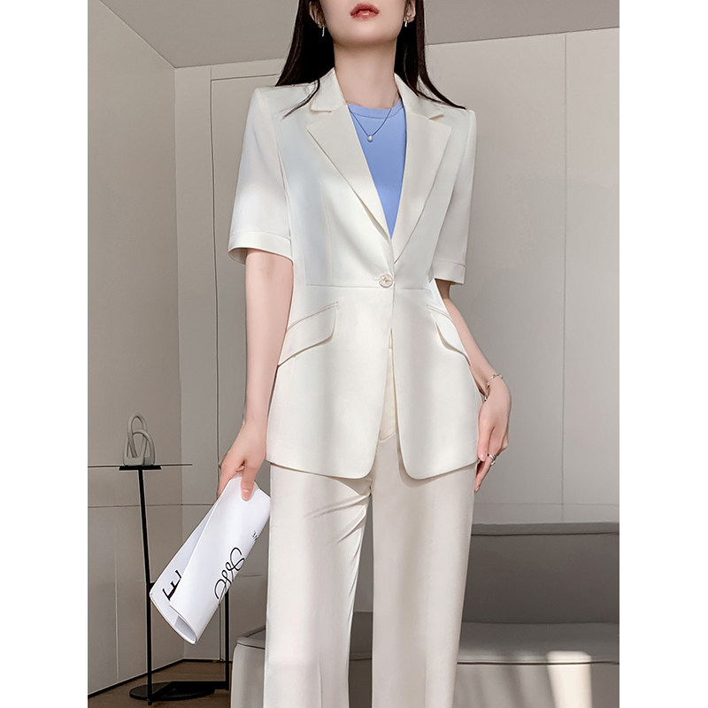 高端西装女外套装2026夏季新款职场OL通勤修身气质女装韩版小西服