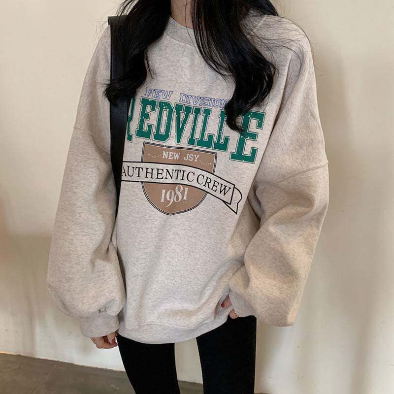 宽新松圆薄款长上袖卫衣女领潮秋季款韩版学生外套衣女装