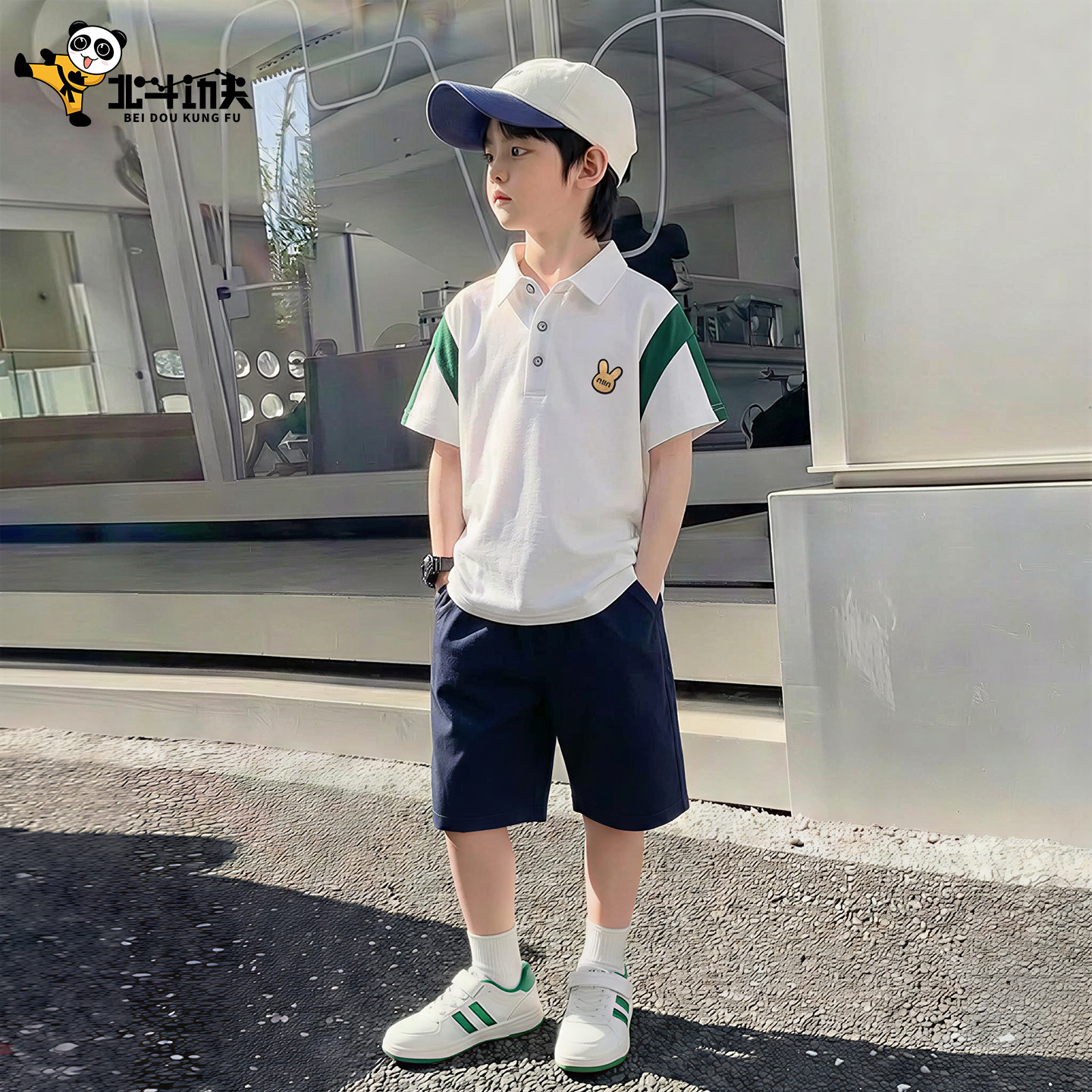 男童夏装儿童套装短袖短裤2026新款宝宝男孩中大童痞帅夏季运动潮