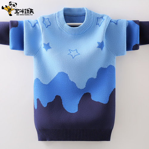 男童毛衣套头秋冬季针织