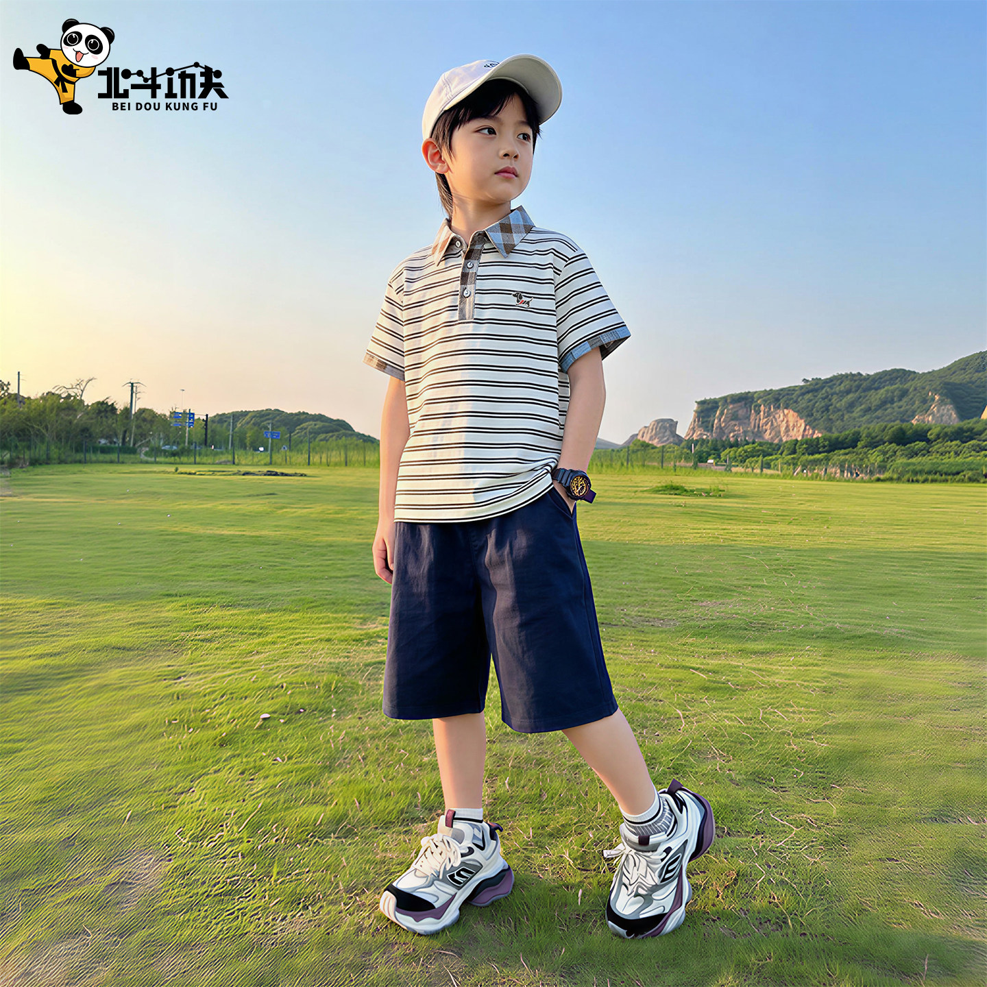 2026新款男童夏季短袖套装儿童中大童宝宝两件套装薄款帅气韩版潮