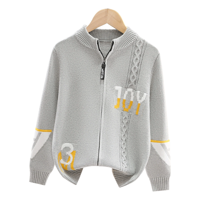 学院风秋冬季男童纯棉毛衣