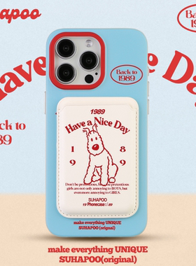 suhapoo壳内策展 红蓝丁丁狗磁吸附手机壳iPhone17promax苹果15原创17ins风16pro14plus全包美式复古