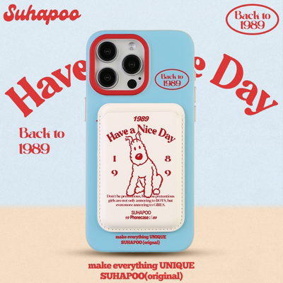 suhapoo壳内策展 红蓝丁丁狗磁吸附手机壳iPhone17promax苹果15原创17ins风16pro14plus全包美式复古
