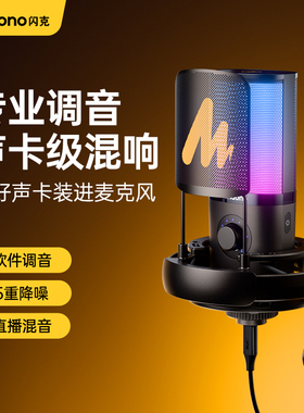 闪克pm450电脑麦克风台式直播游戏主播唱歌降噪专用录音闪客话筒