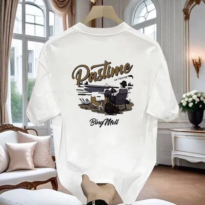 欧美潮牌短袖ins纯棉夏季新款男士印花T恤潮流男女百搭圆领体恤男