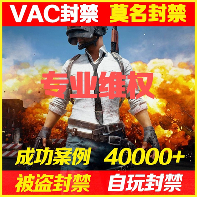 Steam账号绝地求生PUBG吃鸡开发者帐号被盗永久CSGO申诉无法游戏