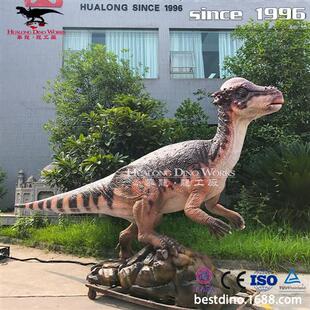 小肿头龙宝贝软体硅胶会动会叫碰碰龙儿童模型玩具 四处张望