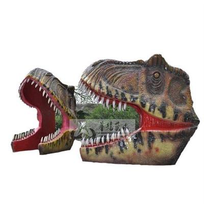 机械电动模型破墙而出的霸王龙头形态逼真仿真度高源头实力厂家