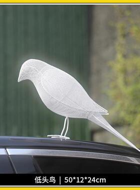 户外不锈钢铁艺镂空小鸟雕塑售楼处公园景区园林景观草坪装饰摆件