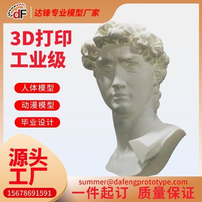 3d打印橡胶小批量复模模型高精度工业级手板人像雕塑素描素描教具