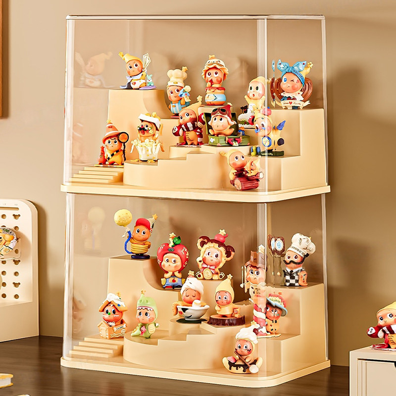盲盒收纳展示架创意星星人手办展示柜透明亚克力泡泡玛特收纳盒子