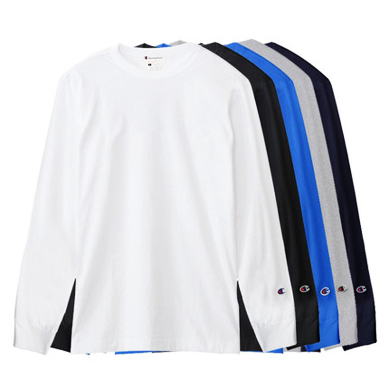 champion美版冠军绣标长袖t恤