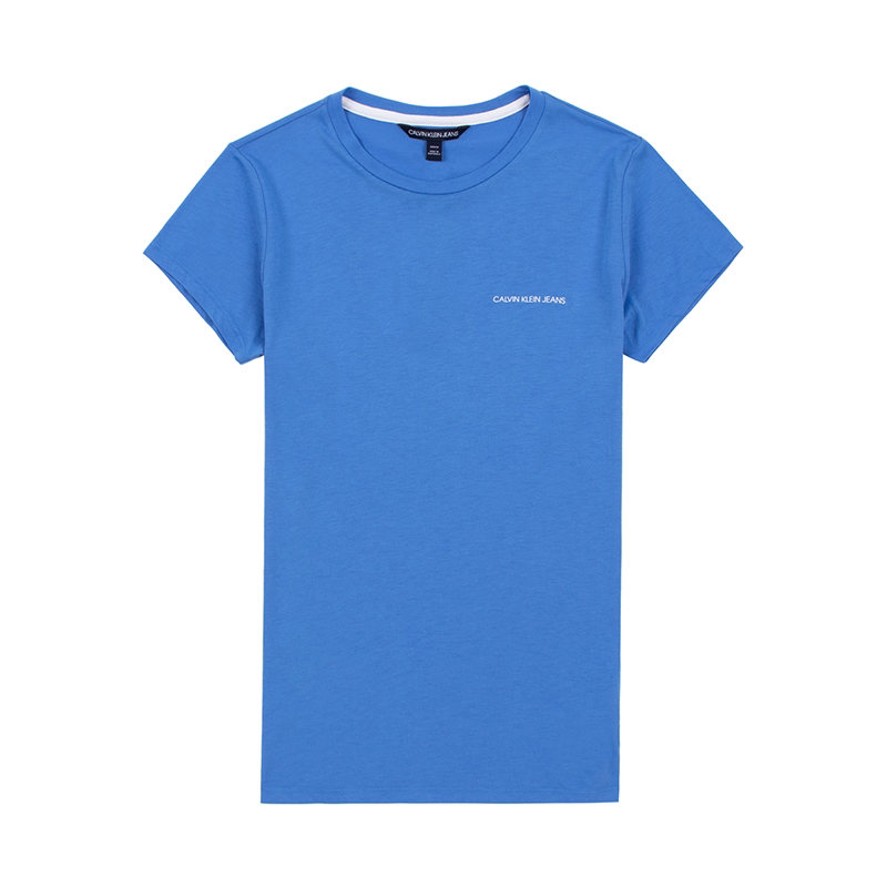 calvin klein/凯文克莱春夏女装 ck女士纯色休闲圆领短袖t恤