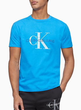 Calvin Klein/凯文克莱男装CK春夏新款圆领短袖休闲字母T恤棉舒适