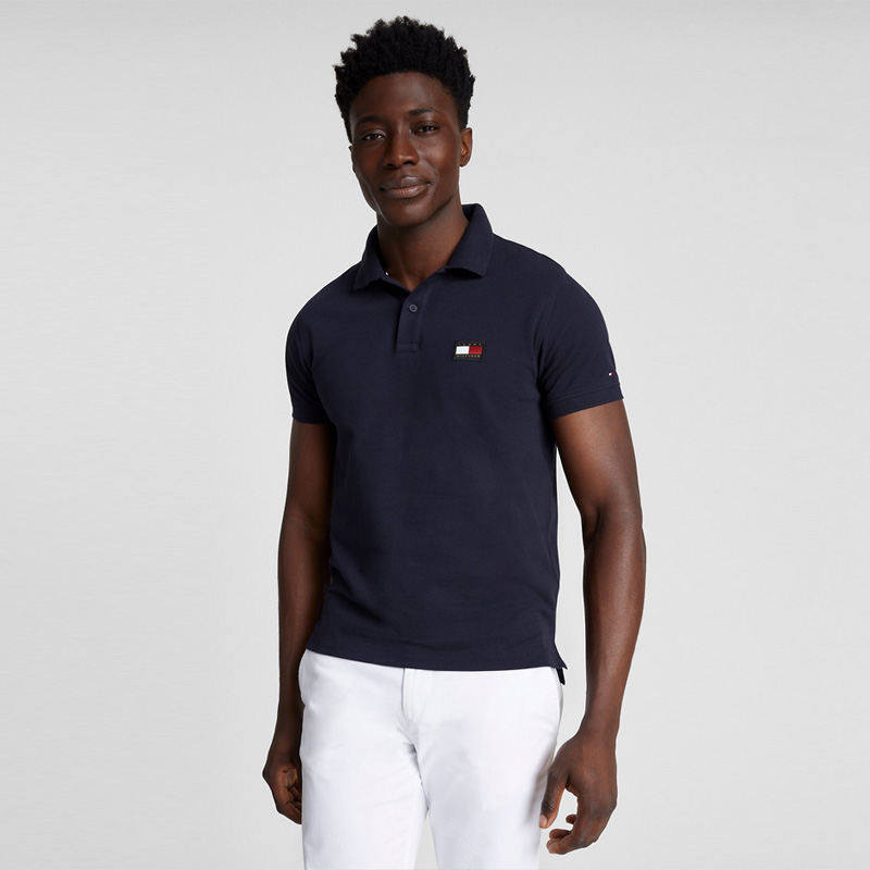 断码清仓】Tommy Hilfiger汤米Polo衫男士修身版商务休闲翻领短袖