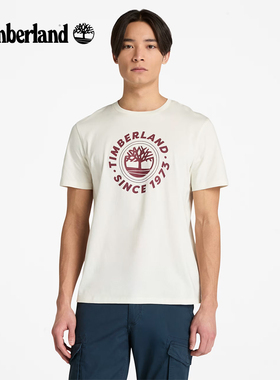 新款TIMBERLAND添柏岚短袖男士印花字母纯棉舒适户外休闲圆领T恤