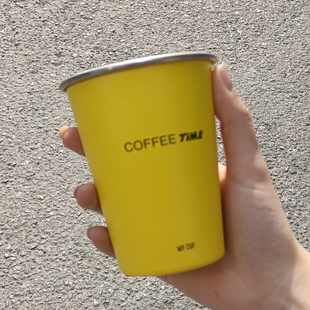 食魔师简约304不锈钢直饮杯户外露营咖啡杯家用喝水茶杯男女350ML