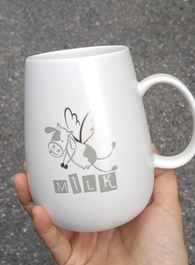 食魔师陶瓷马克杯尾货清仓处理家用早餐牛奶杯办公室喝水杯 500ML