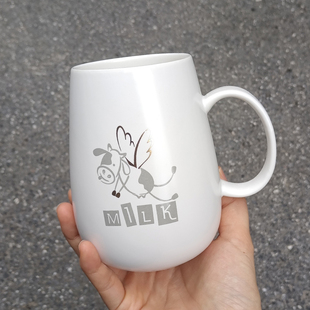 食魔师陶瓷马克杯尾货清仓处理家用早餐牛奶杯办公室喝水杯 500ML