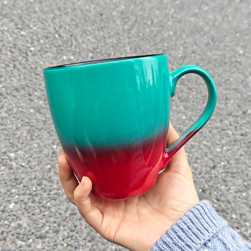 食魔师渐变色陶瓷马克杯尾货清仓处理大容量创意个性咖啡杯 550ML