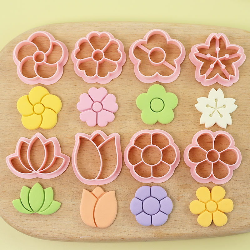 卡通花朵馒头模具一口小馒头花样面食工具菊花梅花烘焙饼干切模